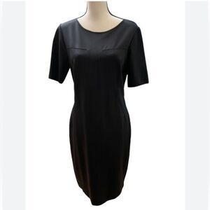 NWT Ann Taylor Sheath Dress Black Short Sleeve Size 6